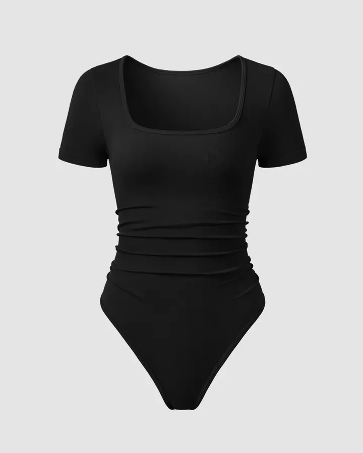Square Neck Bodysuits de OQQ — Black, vista 1