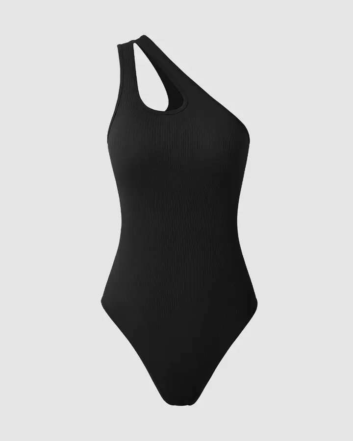 Shoulder Tank Bodysuits de OQQ — Black, vista 1
