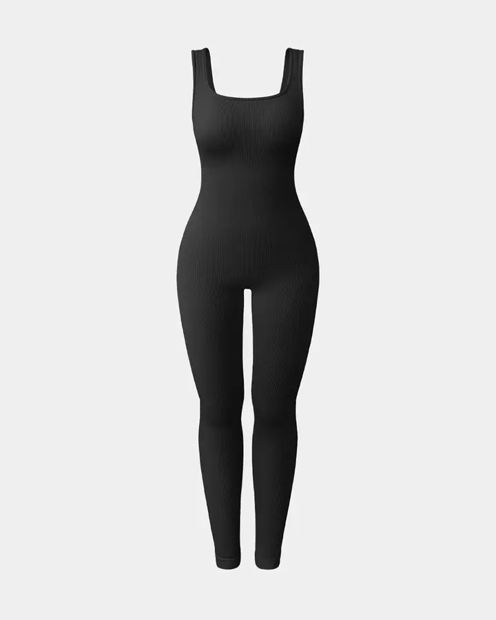 Sleeveless Exercise Jumpsuits de OQQ — Black, vista 1